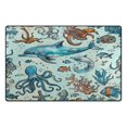 thumbnail image 2 of Ryvnso Dolphin and Octopus Area Floor Mat Non-Slip Carpet Soft Rugs Doormats 31" x 20", 2 of 7