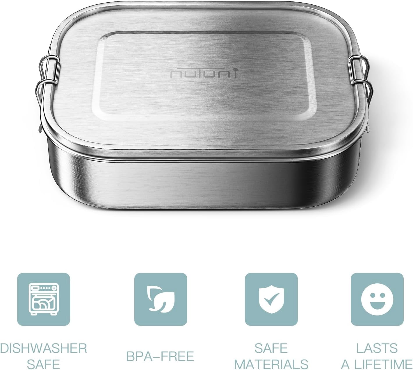 40oz Lunch Box, 1200ml Stainless Steel Lunch Containers, Metal Bento Box, Leakproof Food Storage Box for Travel, Work