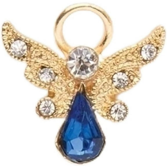 Roman Birthstone Angel Pin September Sapphire