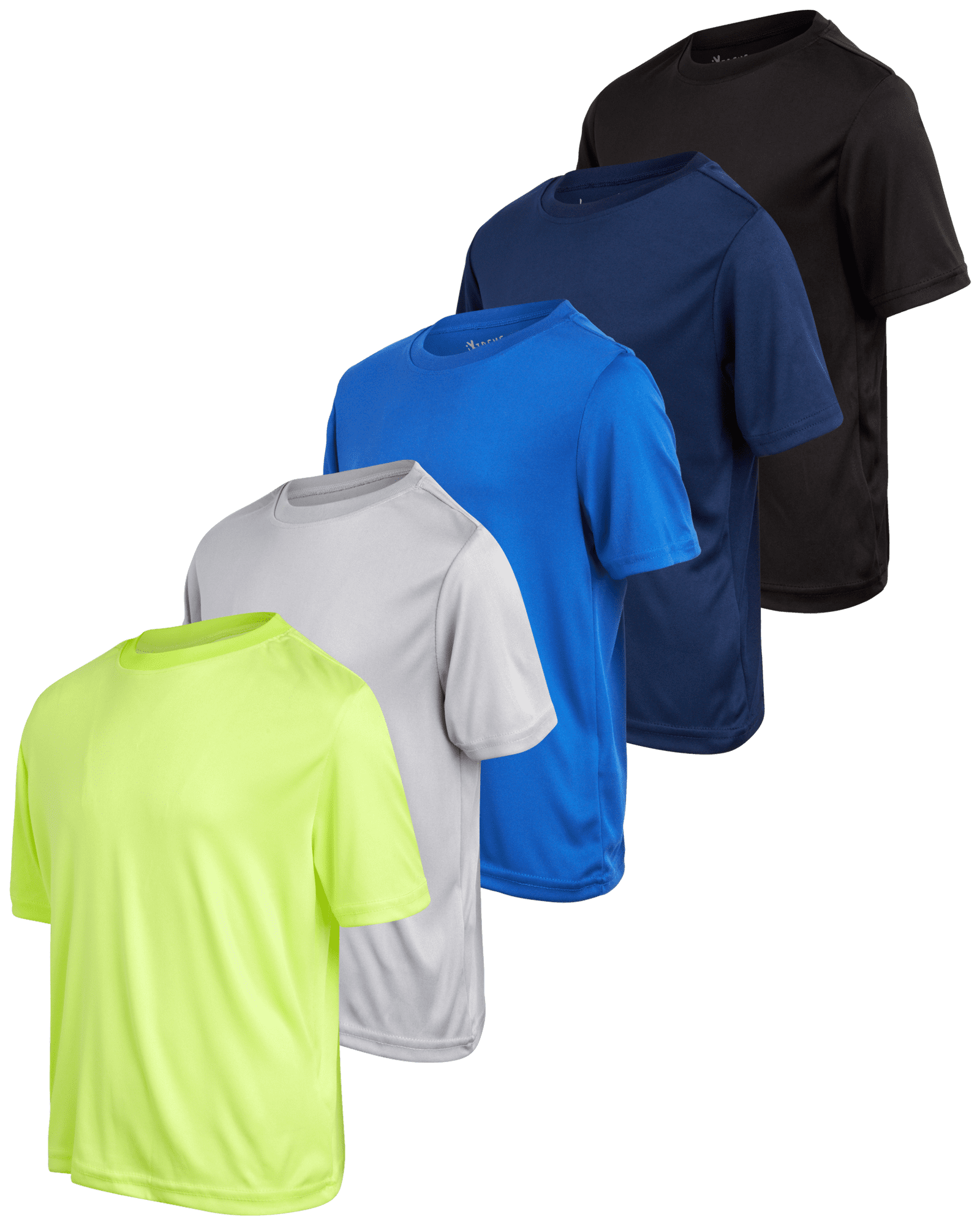 iXtreme Boys' Athletic T-Shirt - 5 Pack Active Performance Dry-Fit ...