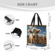 thumbnail image 3 of Disketp Daisy Meadow Cow Bolsa Tote de Lona para Mujer, Bolso de Hombro y Cruzado con Cierre de Cremallera, 3 of 7
