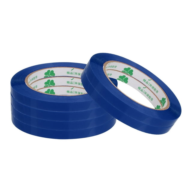 Cinta Selladora de Bolsas Uxcell 3/8 Pulgada x 109 Yardas, Cinta Selladora de Bolsas de Plástico para Uso en Tiendas de Empaque, Azul 6 Piezas