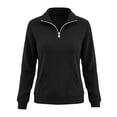 thumbnail image 6 of Hurxie Womens Quarter Zip Pullover Casual Long Sleeve Shirts Half Zip Sweatshirt Trendy Spring Clothes Black,S, 6 of 6