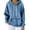 Blue, variant on Women's Denim Style Hoodie, Oversized Pullover Sweatshirt, Loose Casual Drawstring Hooded Shirt, Streetwear Tops for Women, Fall Winter Fashion Hoodie Light Blue L