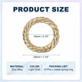 thumbnail image 2 of Uxcell Twist Shaped Spring Snap Keychain Clip, 10 Pcs Metal Trigger Keychain Hook for Purses Wallet Belts Light Gold 29 mm, 2 of 7