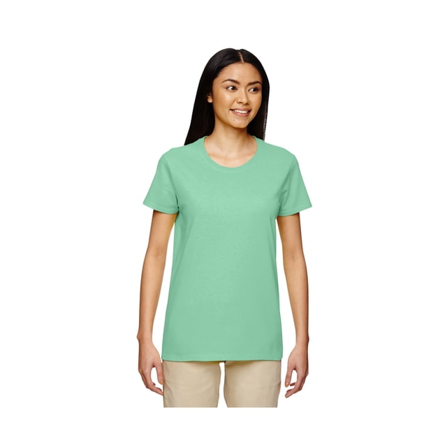 Gildan T-Shirt en Jersey de Confort à Col Épais avec Ruban pour Femmes, Style G5000L