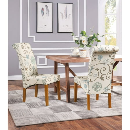 Dining Chairs Set Of 2 Linen Fabric, Dining Table Chairs Set Of 2