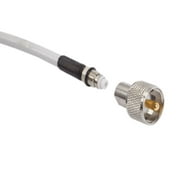 2" White and Silver Contemporary Connector for Cable