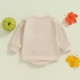 thumbnail image 6 of Newborn Baby Boy Girl Halloween Outfit Hey Pumpkin Sweatshirt Bubble Romper Oversized Bodysuit First Halloween Cute Baby Clothes, 6 of 7