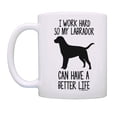 thumbnail image 2 of ThisWear Funny Dog Lovers Gifts I Work Hard Lab Retriever Mug Set Labrador Mug 2 Pack Gift Mugs Cups White, 2 of 4