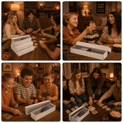 XRACV Trading Card Storage Box 6 pack 1200 count with Lid, White Corrugated Cardboard Sports Card Storage Box for TCG/Magic/Mtg Storage and Collection, Horizontal