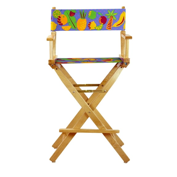 30" Director's Chair Natural Frame-Calypso Fruit