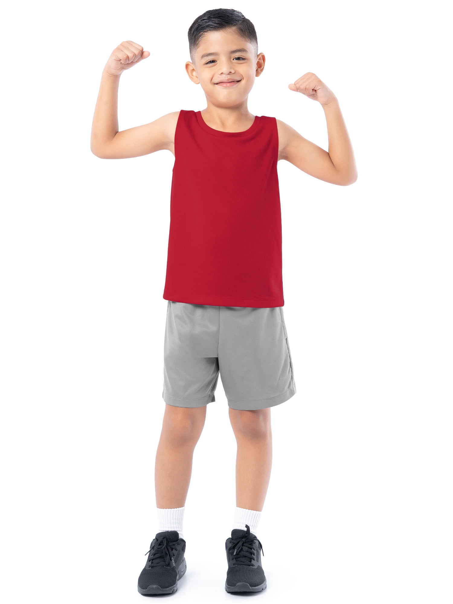Athletic Works Boys Core Active Muscle Tank Top, 2-Pack, Sizes 4-18 & Husky