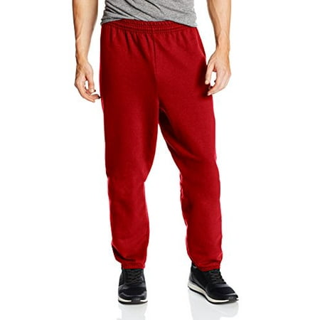 Hanes Men's EcoSmart Fleece Sweatpant, Deep Red, Medium Pack of 2