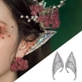thumbnail image 3 of Accesorios de Halloween Sunnimix Cosplay Hada elfo Orejas Pixie Plata 12cm, 3 of 6