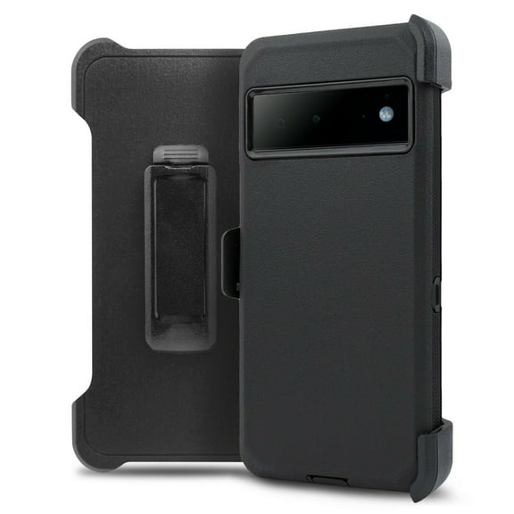 Pixel 6 Pro Case with Belt-Clip Holster, Heavy Duty Drop Protection Shockproof Protective for Google Pixel 6 Pro Case - Black