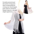 thumbnail image 2 of Sonducket Bufanda brillante Sexy de lujo, hilo fino, borla de encaje hueco largo, capas de boda brillantes exquisitas, bufandas portátiles Ropa, zapatos y accesorios Miscelánea Oro rosa, 2 of 6