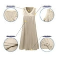thumbnail image 5 of Baqcunre Pajamas For Women Set Womens Sleepwear Nightgowns V Neck Dress Homewear Pajamas Mid Silk Pajamas For Women Khaki S, 5 of 6