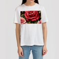 thumbnail image 4 of Rose Classic White 100% Cotton T-Shirt for Men - Soft and Breathable Tee for Everyday Wear - Comfortable Casual Shirt, 4 of 5