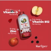 MaryRuth's Liquid Multivitamin with Lutein for Kids 1+, Immune Overall Health, Apple Berry Blast, Sugar-Free, Vegan, Gluten-Free, 15.22 fl oz