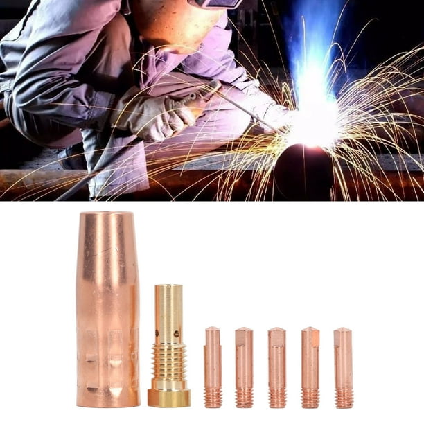 Kit de puntas de boquilla sin gas Flux accesorio de pistola de soldadura MIG que ahorra mano de obra de repuesto puntas conductoras de 08 mm y 0031 pulgadas para proyectos ANGGREK Otros