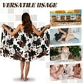 thumbnail image 5 of Yuyamidu Brown Cow Print Shower Wrap Towel for Women Size L Daisy Towel Body Wrap Terry Cloth Towel Wrap with Pocket Female Short Bath Towels for Bathroom, 5 of 7