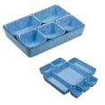 thumbnail image 4 of 8PCS Felt Drawer Organizer Tray Set, Desk Drawer Storage Dividers, Space-saving Storage for Home Office, Jewelry, Snacks, Sky Blue, 4 of 4