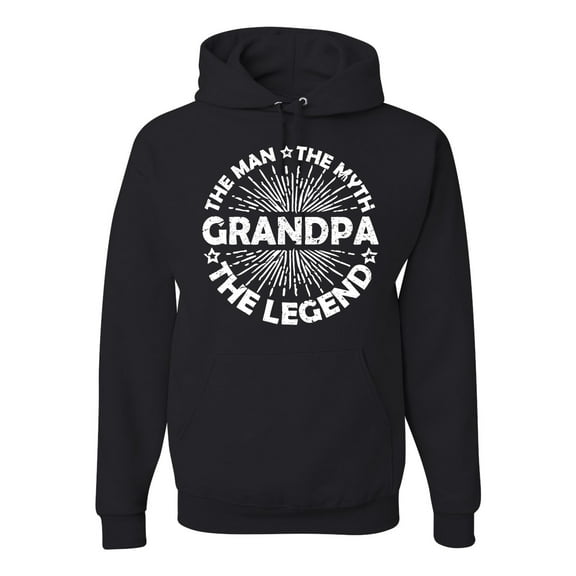 Wild Bobby, Grandpa Man Myth Legend Funny Dad Uncle Papa Dad Gift, Father's Day, Unisex Graphic Hoodie Sweatshirt, Black, Small