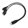 thumbnail image 2 of USB 2.0 A 1 Mâle à 2 Double Femelle Data Hub USB Puissance de Charge et Câble de Séparation Rallonge, 2 of 3