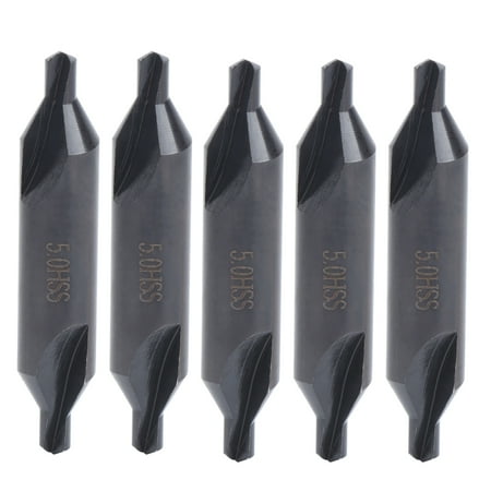

5Pcs Centering Drill Bits for Milling Machines High Speed Steel Positioning Tools 5mm