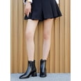 thumbnail image 5 of DADAWEN Women's Chelsea Boots Low Heel Chunky Fashion Ankle Boots Black 6 US, 5 of 5