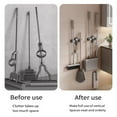 thumbnail image 5 of Broom Hanger Mop Hanger No Punching Required Hanger Organizer For Bathroom Kitchen Office Room Laundry Room Home Garden Garage Storage And Organization Rack, 5 of 7