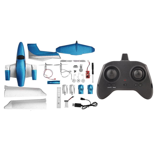 QF006 Kit de avión DIY para entusiastas del control remoto Construye tu propio mini avión RC de ala fija con espuma EPP