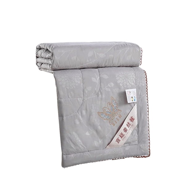Yuarrent Colcha de verano, reemplazo de Color sólido, estampado suave, transpirable, mantenimiento cálido, ropa de cama cepillada, accesorios Juegos de cama Gris