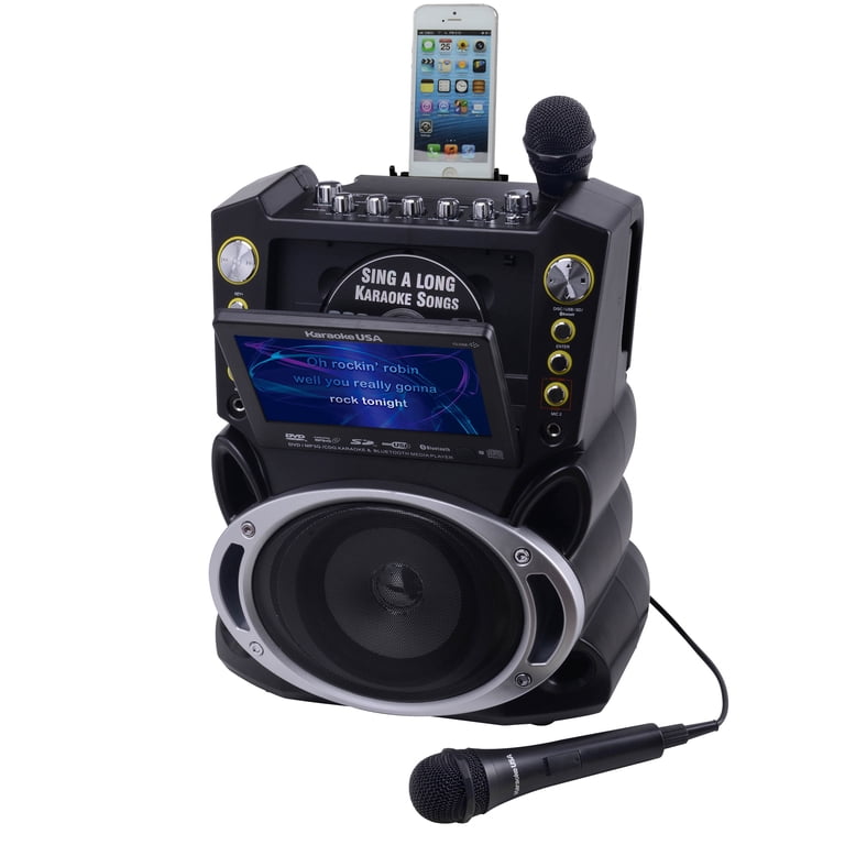 Karaoke USA, Bluetooth Karaoke Machine, RRK150, 7 inch TFT Screen