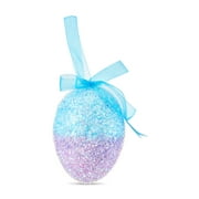 Way to Celebrate Easter Blue & Purple Ombre Tinsel Egg Ornament