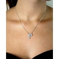thumbnail image 5 of White Gold Plated All 26 Letter Alphabet Initial Micro Pave CZ Cubic Zirconia Pendant Mens Womens Necklace, Giorgio Bergamo E, 5 of 5