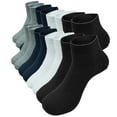thumbnail image 2 of Glory Max Men's Casual Cotton Solid Plain Mix Ankle Low Cut Socks Size 10-13 6 Pairs, 2 of 4