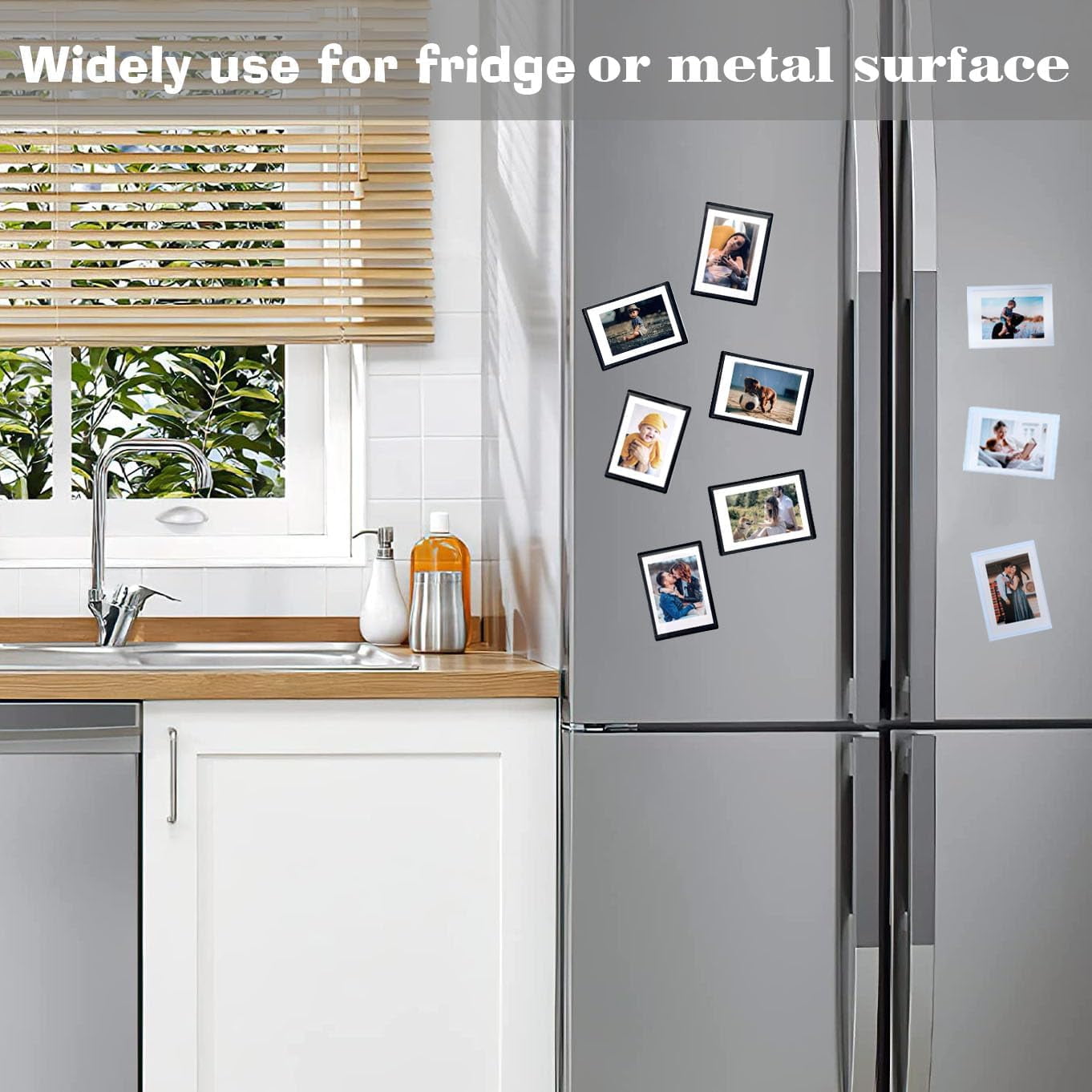 50 Pack Magnetic Picture Frames For Fridge - 4x6 Photo Frames, Reusable, UV Protected, White Set - View #6