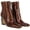 Brown Croc Print, variant on Women's Flexa Bliss Ankle Boot Taupe Leather 11M