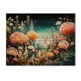 thumbnail image 3 of Designart "Reef Depths Underwater Coral art painting I" Coral Print on Natural Pine Wood, 3 of 5