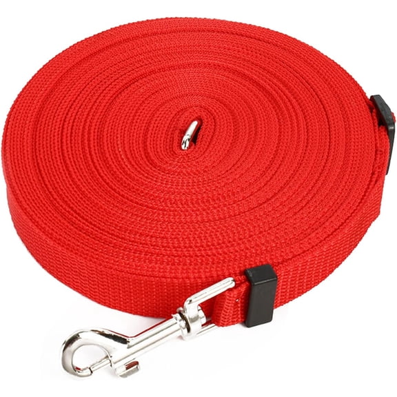 Long Dog Leash with Comfortable Padded Handle – Durable Nylon Training Lead with Swivel Lockable Hook for Walking, Hiking, Camping, Yard – Ideal for Small, Medium & Large Dogs