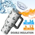 thumbnail image 5 of OBREWU French Bulldog Tumbler with Handle and Lid,French Bulldog 40oz Double Wall Vacuum Insulated Tumbler,Cups Gift for Women and Men, 5 of 7