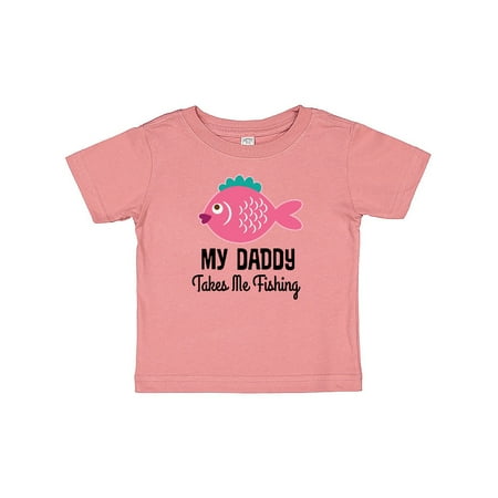 

Inktastic Girls Fishing with Daddy Gift Baby Girl T-Shirt
