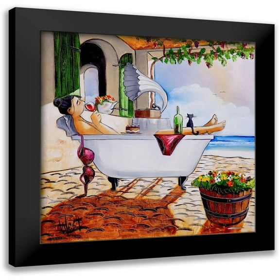 West, Ronald 12x12 Black Modern Framed Museum Art Print Titled - My Day Off