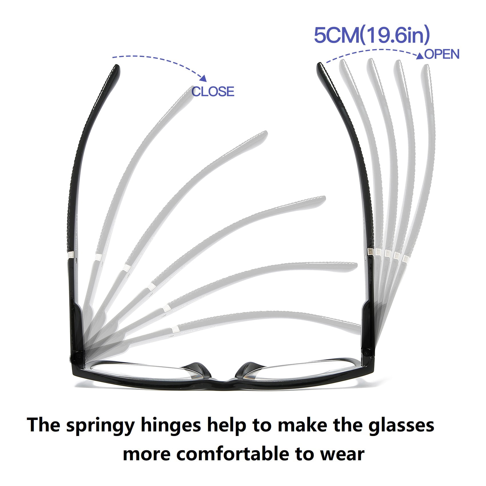 +2.00 Bevi Eyewear Adult Unisex Square Reading Glasses, +2.00 Magnification, Off-White, 4 Pair