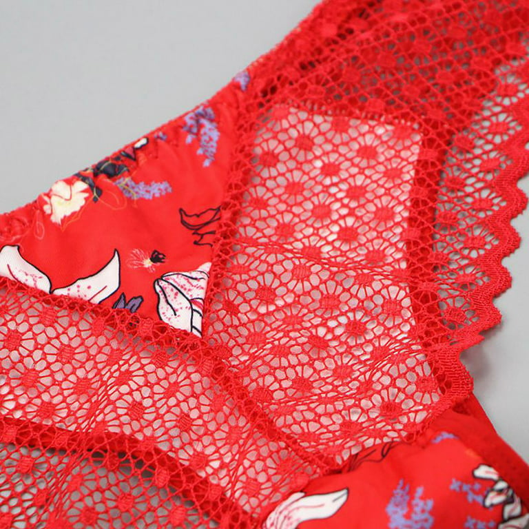 Odeerbi Comfortable Everyday Bras for Women 2024 Sexy Bra And Panties  Summer Slim Lingerie Set Red