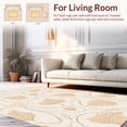 thumbnail image 2 of ODIKA 6' Machine Washable Non-Slip Area Rug, Minimalist Neutral Toned Abstract Animal Inspired Design with Contours High Traffic Rug, Beige, 289435, 2 of 7