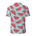 thumbnail image 4 of Rocae Watermelon for Men's Short Sleeve Polo Shirt, Quick Drying Performance Moisture Wicking Sports Men's Golf Shirt XX-Large, 4 of 9