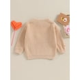 thumbnail image 4 of Baby Boy Girl Sweater Letter Heart Embroidery Crew Neck Long Sleeve Pullovers Fall Toddler Valentine's Day Clothes Jumpers Tops, 4 of 9